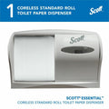 Kimberly-Clark Scott Coreless Standard Roll Toilet Paper Dispenser, White, 2 x Roll, KCC09605