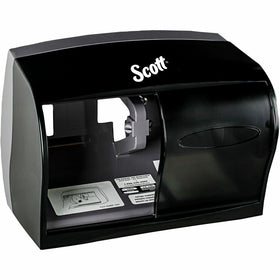 Kimberly-Clark Scott Coreless Standard Roll Toilet Paper Dispenser, Black, 2 x Roll, KCC09604