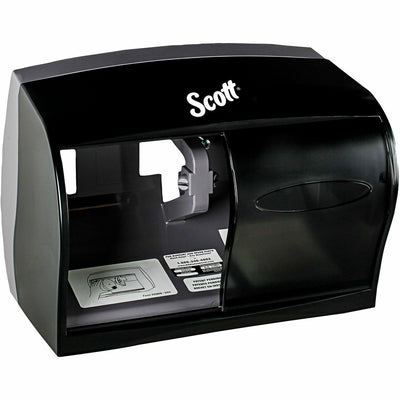 Kimberly-Clark Scott Coreless Standard Roll Toilet Paper Dispenser, Black, 2 x Roll, KCC09604