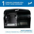 Kimberly-Clark Scott Coreless Standard Roll Toilet Paper Dispenser, Black, 2 x Roll, KCC09604