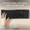 Logitech K270 Keyboard, Black, 1, LOG920003051