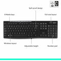 Logitech K270 Keyboard, Black, 1, LOG920003051