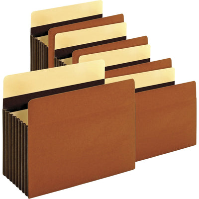TOPS Pendaflex Letter Recycled Expanding File, Brown, 8 1/2" Width x 11" Length, 5 / Box, PFX15444HD