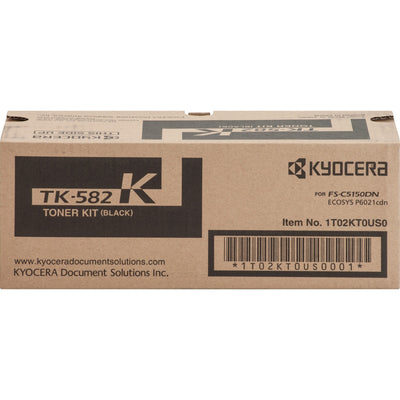 Kyocera TK-582K Original Laser Toner Cartridge - Black -, KYOTK582K