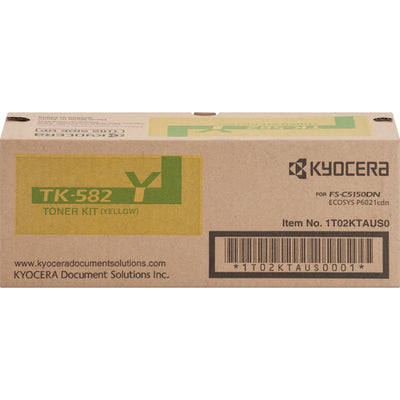 Kyocera TK-582Y Original Laser Toner Cartridge - Yellow -, KYOTK582Y