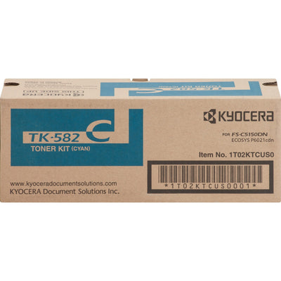 Kyocera TK-582C Original Laser Toner Cartridge - Cyan -, KYOTK582C