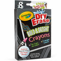 Crayola Odorless Dry Erase Crayons, Bright Assorted, 8 / Box, CYO98-5202