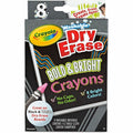 Crayola Odorless Dry Erase Crayons, Bright Assorted, 8 / Box, CYO98-5202
