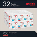 Kimberly-Clark Wypall General Clean X50 Quarterfold Cleaning Cloths, White, 32 / Carton, KCC35025