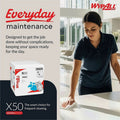 Kimberly-Clark Wypall General Clean X50 Quarterfold Cleaning Cloths, White, 32 / Carton, KCC35025