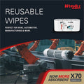 Kimberly-Clark Wypall X70 Wipers Roll, White, 3 / Carton, KCC41702
