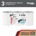 Kimberly-Clark Wypall X70 Wipers Roll, White, 3 / Carton, KCC41702