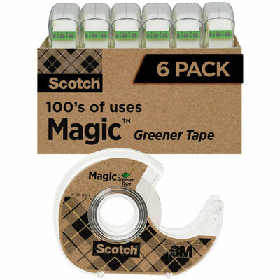 3M Scotch 3/4"W Magic Greener Tape, Clear, 1 Pack, MMM6123