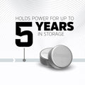 Energizer 357/303 Silver Oxide Button Batteries, Black, 3 / Pack, EVE357BPZ3