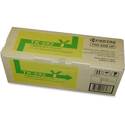 Kyocera TK-592Y Original Laser Toner Cartridge - Yellow -, KYOTK592Y