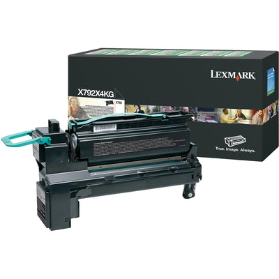 Xerox Lexmark X792X4KG Original Extra High Yield Laser Toner Cartridge - Black -, LEXX792X4KG
