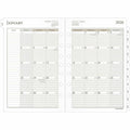 ACCO At-A-Glance Daily Monthly Planner Two Page Per Day Refill, Loose-Leaf, Desk Size, White, 5 1/2", AAG481225A