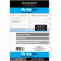 ACCO At-A-Glance Daily Monthly Planner Two Page Per Day Refill, Loose-Leaf, Desk Size, White, 5 1/2", AAG481225A