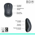 Logitech Plug-and-Play Wireless Mouse, Silver, LOG910002225