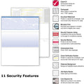 Paris DocuGard Security Business Checks, Marble Blue, 8 1/2" x 11", 500 / Ream, PRB04501