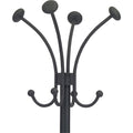 Alba Four Double Peg Coat Stand, Black, ABAPMVIENAN