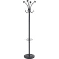 Alba Four Double Peg Coat Stand, Black, ABAPMVIENAN