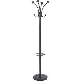 Alba Four Double Peg Coat Stand, Black, ABAPMVIENAN