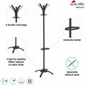 Alba Black Coat Stand, ABAPMCLEON