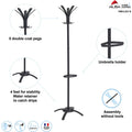 Alba Black Coat Stand, ABAPMCLEON