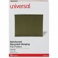 Universal 1/3 Tab Cut Letter Hanging Folder, Standard Green, 8 1/2" Width x 11" Length, 25 Box, UNV24113