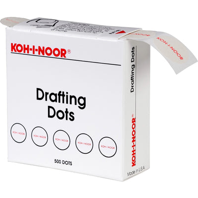 Chartpak Koh-I-Noor Drafting Dots, White, 1 Box, KOH25900J01