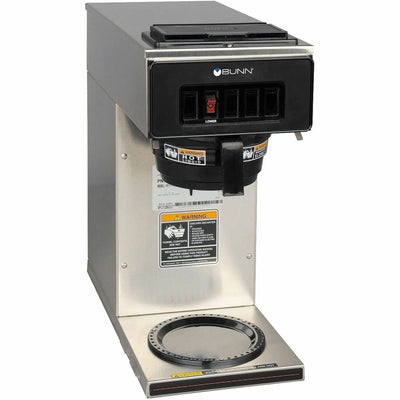 Bunn-O-Matic BUNN 12-Cup Low-Profile Pourover Coffee Brewer with 1 Warmer, Stainless Steel, BUN13300.0001