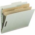 Nature Saver 2/5 Tab Cut Letter Recycled Classification Folder, Gray/Green, 8 1/2" Width x 11" Length, 10 / Box, NAT01057