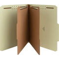 Nature Saver 2/5 Tab Cut Letter Recycled Classification Folder, Gray/Green, 8 1/2" Width x 11" Length, 10 / Box, NAT01057
