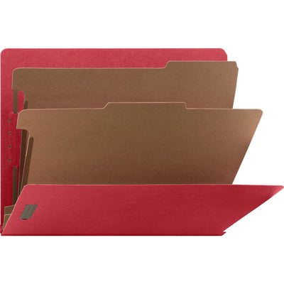 Nature Saver Letter Recycled Classification Folder, Bright Red, 8 1/2" Width x 11" Length, 10 / Box, NATSP17372