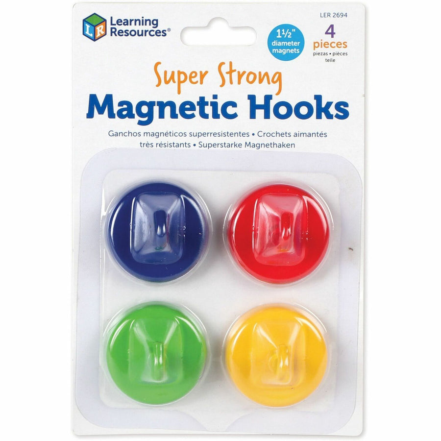 Learning Resources Super Strong Magnetic Hooks Set, Yellow, 4 / Pack — view 1
