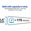 Avery Durable View Binder 1", Round Rings, 5�" x 8�", White, 5 1/2" Width x 8 1/2" Length, AVE17116