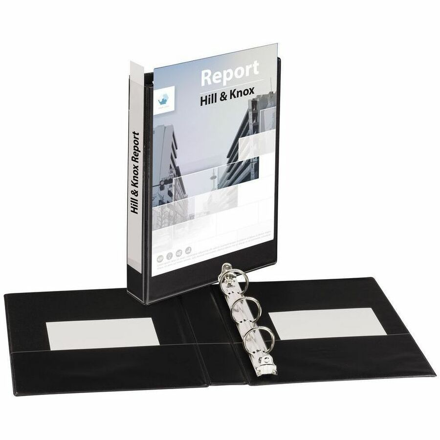 Avery Durable View Binder 1", Round Rings, 5�" x 8�", Black, 5 1/2" Width x 8 1/2" Length, 12EA/CT — view 1