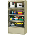 Lorell Fortress Lateral File with Roll-Out Shelf, Putty, LLR43512