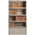Lorell Fortress Lateral File with Roll-Out Shelf, Putty, LLR43512