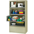 Lorell Fortress Lateral File with Roll-Out Shelf, Putty, LLR43512
