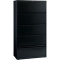 Lorell Fortress Lateral File with Roll-Out Shelf, Black, LLR43513