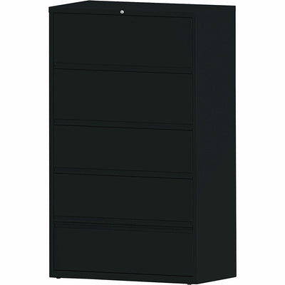 Lorell Fortress Lateral File with Roll-Out Shelf, Black, LLR43517
