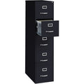 Lorell Fortress Series 26-1/2" Commercial-Grade Vertical File Cabinet, Black, LLR48498