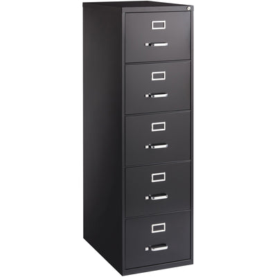 Lorell Fortress Series 26-1/2" Commercial-Grade Vertical File Cabinet, Black, LLR48501