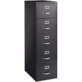 Lorell Fortress Series 26-1/2" Commercial-Grade Vertical File Cabinet, Black, LLR48501
