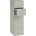 Lorell Fortress Series 26-1/2" Commercial-Grade Vertical File Cabinet, Light Gray, LLR48502