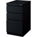 Lorell 20" Box/Box/File Mobile File Cabinet with Full-Width Pull, Black, LLR49521