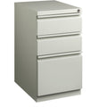 Lorell 20" Box/Box/File Mobile File Cabinet with Full-Width Pull, Light Gray, LLR49522