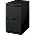 Lorell 20" File/File Mobile File Cabinet with Full-Width Pull, Black, LLR49524
